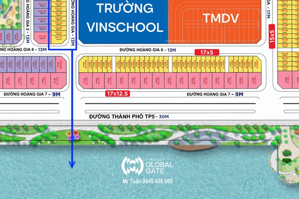 HG-05 Liền kề Hoàng Gia - Vinhomes Global Gate (thông ra hồ trung tâm)